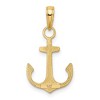 Black Bow Jewelry 14k Yellow Gold Unadorned Anchor Pendant, 14 x 24mm - 3 of 4
