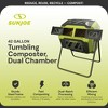 Sun Joe Outdoor Tumbling Composter, Dual Chamber, 2-10 Weeks Compost, Helps Reduce Carbon Footprint and Waste with Advanced Aeration, 42 Gallon - 2 of 4