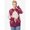 ellos Plus Size Argyle Pullover - 4 of 4