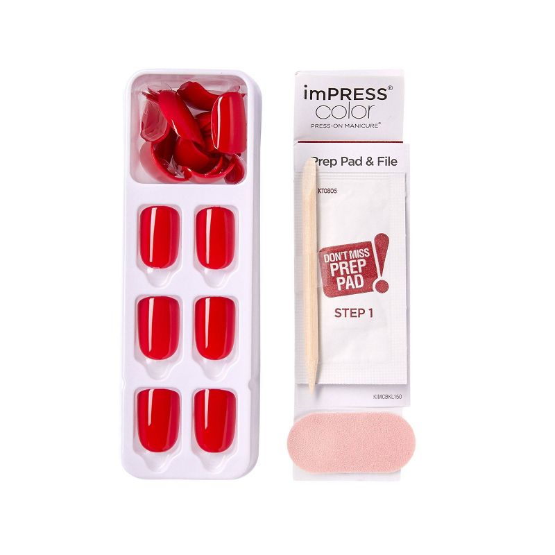 Kiss imPRESS Press-On Manicure Fake Nails - Reddy or Not - 90ct, 6 of 7