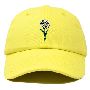 Dalix Daisy Embroidered Cap Cotton Baseball Hat Botanical Flower Adjustable Womens - 1 of 4