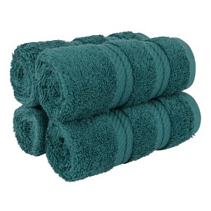 American Soft Linen 100% Cotton Turkish Luxury 4 Piece Washcloth Set, 13x13 inches Washcloth Hand Face Towels for Bathroom and Kitchen Washrags - 1 of 4