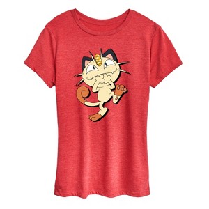 Women's - Pokémon - Meowth Shadow Short Sleeve Graphic T-Shirt - 1 of 4