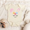 The Juniper Shop Bunny Face With Flowers Baby Bodysuit - 2 of 2