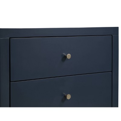 Nolan Midnight Blue 3-Drawer Wood Nightstand