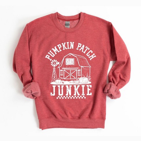 Simply Sage Market Women's Graphic Sweatshirt Pumpkin Patch Junkie Barn - image 1 of 4