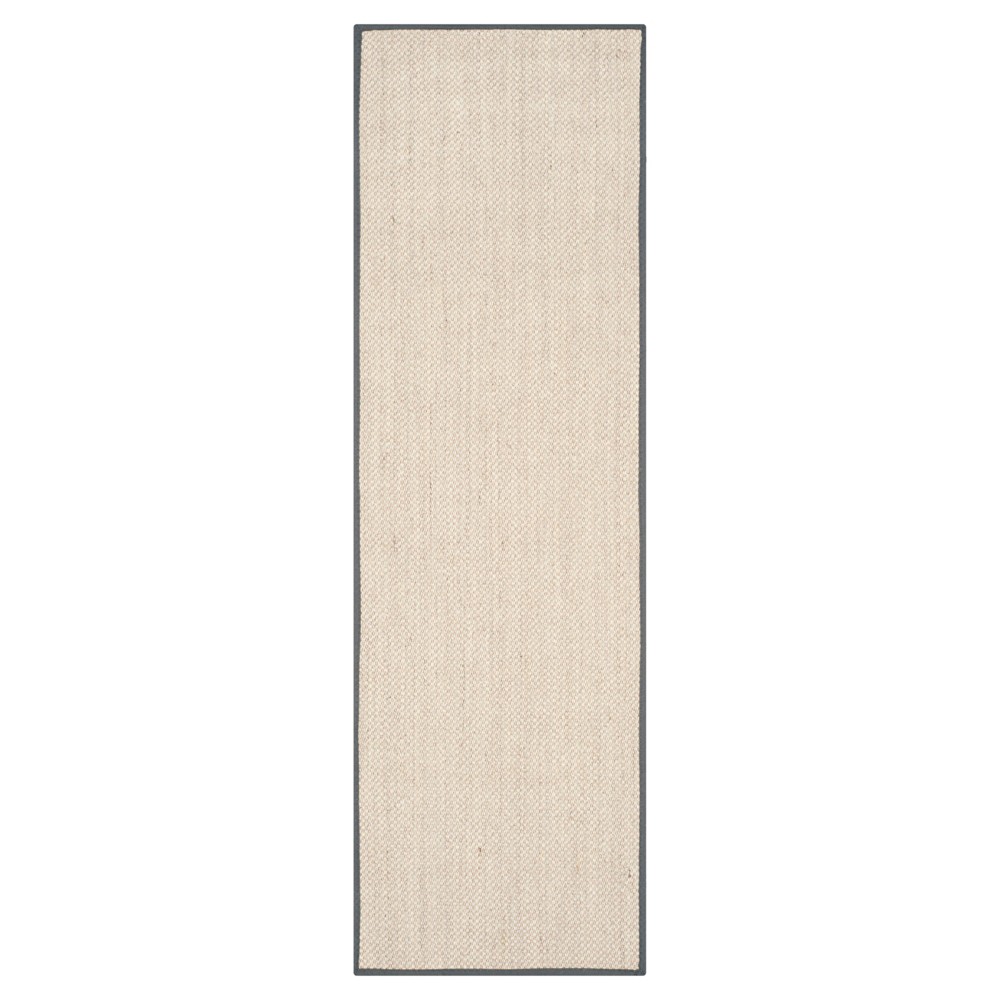 Natural Fiber Rug - Marble/Dark Gray - (2'6inx6') - Safavieh