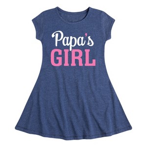 Girls' - Instant Message - Papas Girl Fit & Flair Cap Sleeve Graphic Dress - 1 of 4