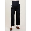 PinkBlush Black Cropped Wide Leg Maternity Jeans - 3 of 4