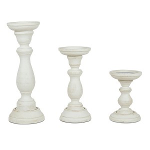 Mela Artisans Tuli Cool Grey Set of 3 Candleholders - 1 of 4
