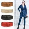 INSPIRE CHIC Women's Vintage Hollow Floral Leather Cinch Wide Waistband - 4 of 4