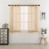 Kate Aurora 2 Piece Designer Sheer Voile Grommet Top Window Curtains - 2 of 2