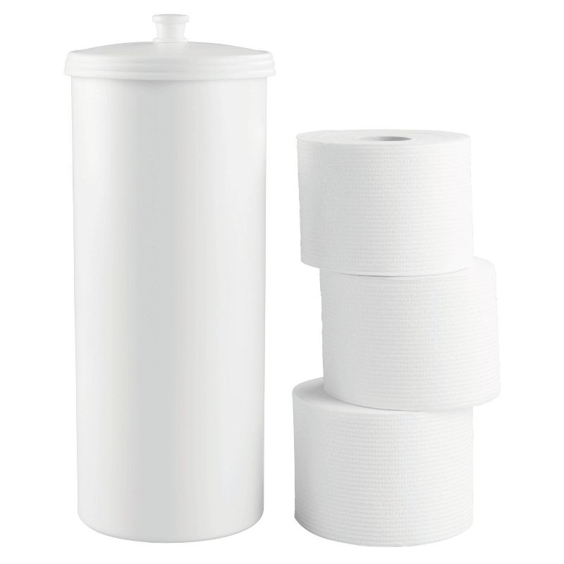 iDESIGN The Kent Collection Plastic Toilet Paper Holder White, 4 of 7