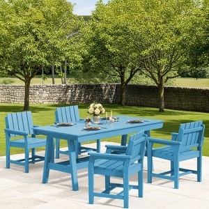 Hyleory HDPE Outdoor Dining Set, 5-Piece Patio Table and Chairs Set, All-Weather Dining Furniture for Backyard, Deck, or Garden - 1 of 4