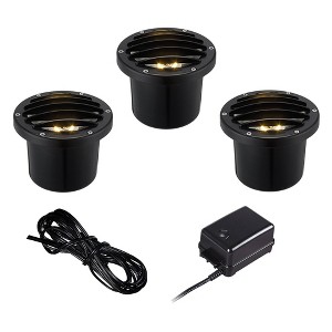 John Timberland In-Ground 5-Piece Large LED Well Light Set - 1 of 4
