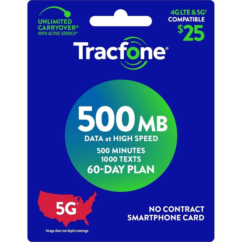 Tracfone Smartphone Only Prepaid Card (Email Delivery), 1 of 3