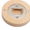 Unique Bargains Bottle Opener Magnetic Beech Wood Light Brown 2.56"x0.47" 1 Pcs - 4 of 4