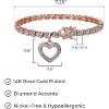 14k Rose Gold Plated Diamond Accent Tennis Bracelets Bracelets with Accent S-Link Chain - 2 of 4
