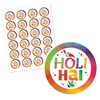 Big Dot of Happiness Holi Hai - Festival of Colors Party Circle Sticker Labels - 24 Count - 2 of 4