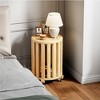 KWPZQEB Stackable Stools Set of 4, 4-in-1 Wood Stool with Wheels, Dining Chairs, Stacking Stools, Nesting Side Tables, No Assembly, Saving Space - 2 of 4