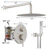 Shower Faucet Set , Square Rainfall Shower Head and Handle Set, Wall Mounted Shower Fixtures with Solid Brass Shower Valve, Shower System - 2 of 4