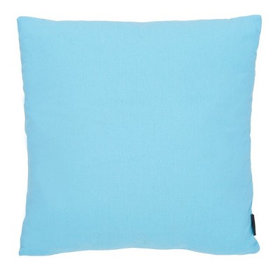Gaila Blue Sequined Cotton 18'' Square Throw Pillow