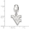 Black Bow Jewelry Sterling Silver West Virginia Mountaineers NCAA Bead Charm - 3 of 4