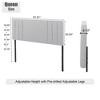 Gulches Queen Size Upholstered Headboard - Adjustable Height, Linen Fabric, Sturdy Metal Frame, Fits Standard Bed Frames/Platforms - 3 of 4