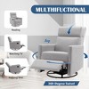 Linen Recliner Rocker Chair with Swivel Glider, Soft Upholstery and Extra Tall Backrest for Living Room - 2 of 4