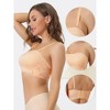 INSPIRE CHIC Women's Strapless Breathable Wirefree Adjustable Straps Push-up Removable Pad Bralettes 3 Packs - image 3 of 4