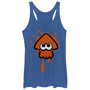 Women's Nintendo Splatoon Orange Inkling Squid Racerback Tank Top - 1 of 3