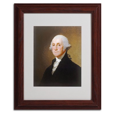 Trademark Fine Art -Gilbert Stuart 'George Washington 1821' Matted Framed Art