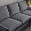 DOMETOUR 81 Inch L Shaped Sectional Sofa Faux Leather Couch with Reversible Chaise Lounge for Living Room - 3 of 4