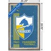 Trends International NFL Los Angeles Chargers - Retro Logo 17 Framed Wall Poster Prints - 3 of 4