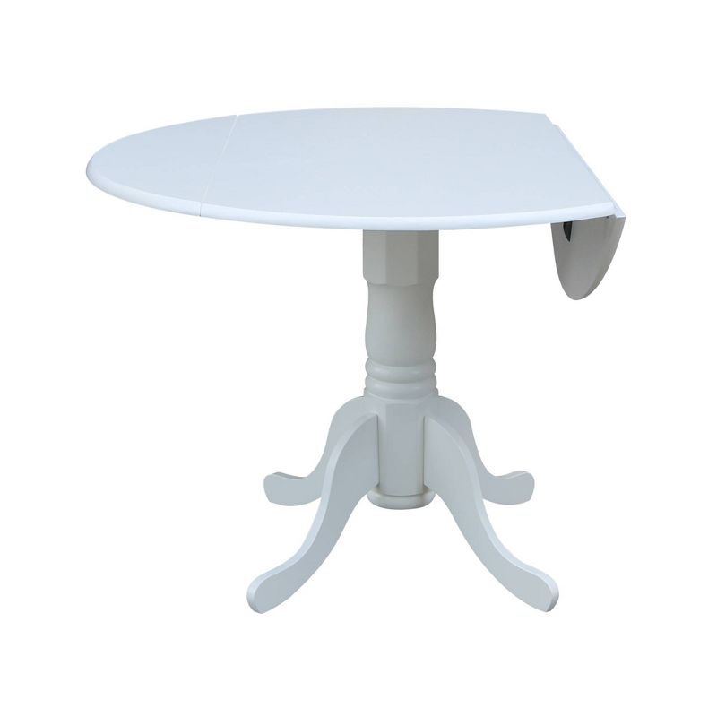 42" Mason Round Dual Drop Leaf Dining Table - International Concepts, 4 of 15