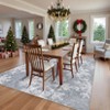 Christmas Rug Washable Rug for Living Room, Snowflake Printed Mats - 3 of 4