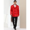 Lars Amadeus Men's Winter Stand Collar Double Breasted Notch Lapel Pea Coats - 3 of 4