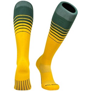 Mk Socks Elite Breaker Fade Baseball Football Soccer Knee High Socks - Dark Green Gold - 1 of 4