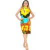 LA LEELA Women's Cover up Wrap Sarong Swimwear Wraps One Size Ink Leaves - 4 of 4
