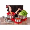 Lexi Home 17-Piece Stainless Steel Mixing Bowls Set in Red - image 3 of 3