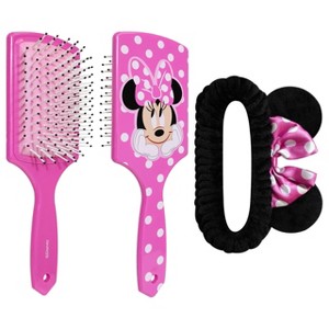 Disney Minnie Spa Set – Minnie Mouse Paddle Hair Brush & Spa Headband with Classic Minnie Ears & Polkadot Bow Ages 3+ - 1 of 4