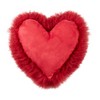 Saro Lifestyle Lush and Luxe Heart-Shaped Mongolian Lamb Fur Poly Filled Throw Pillow - image 2 of 3