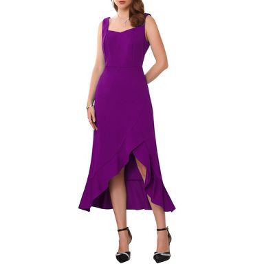 elegant purple cocktail dresses Sheath-Column Mini Sequined Purple Homecoming Dresses COCOMELODY CS0992 main image 1