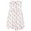 Hudson Baby Infant and Toddler Girls Cotton Dress and Cardigan Set, Plum Wildflower - 4 of 4