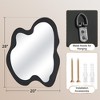 Beautyolove Irregular Wood Framed Wall Mirror Wavy Asymmetrical Wall Mirror - 4 of 4