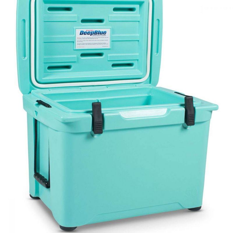 ENGEL 48 Quart 60 Can High Performance Durable Seamless Rotationally Molded Plastic Ice Cooler with Compression Latches, Sea Foam, 4 of 7