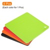 Unique Bargains Silicone Heat Resistant Trivet Mats 4 Pcs - 3 of 4