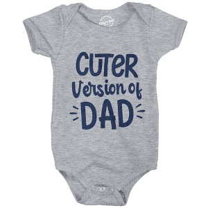 Cuter Version Of Dad Baby Bodysuit Funny Son Family Boy Graphic Novelty Jumper - Crazy Dog Baby Bodysuit - 1 of 4