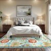 Floral Area Rug for Living Room Bedroom Washable Non-Slip Rugs Soft Indoor Foldable Accent Rug Home Decor - 3 of 4