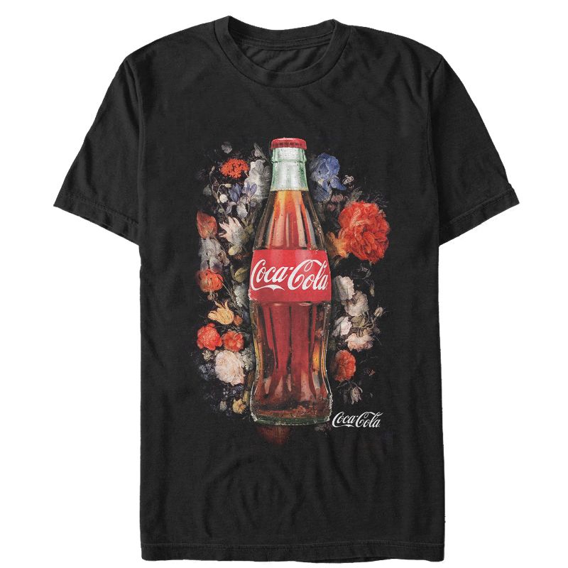 Men's Coca Cola Bottle Floral Print T-Shirt, 1 of 5